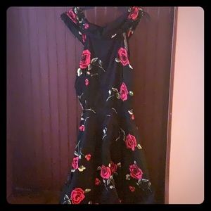 GORGEOUS black rose dress